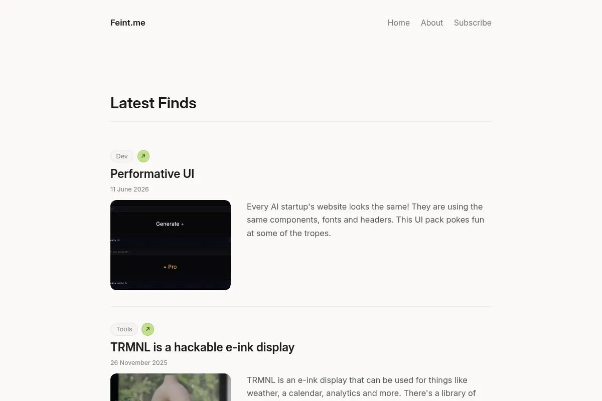 Feint.me | The Website of Anthony Feint