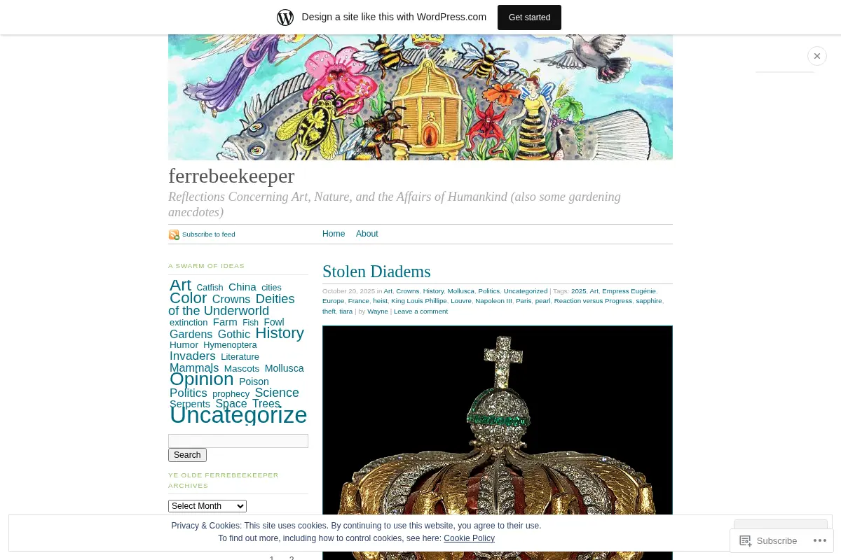 ferrebeekeeper | Reflections Concerning Art, Nature, and the Affairs of Humankind (also some gardening anecdotes)