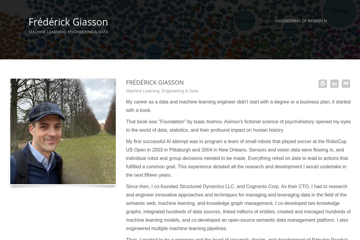Frederick Giasson - Machine Learning & Data