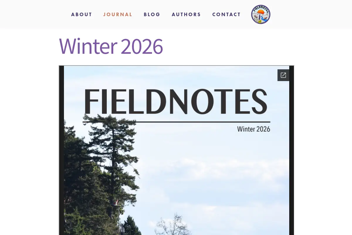 Current Issue — FIELDNOTES