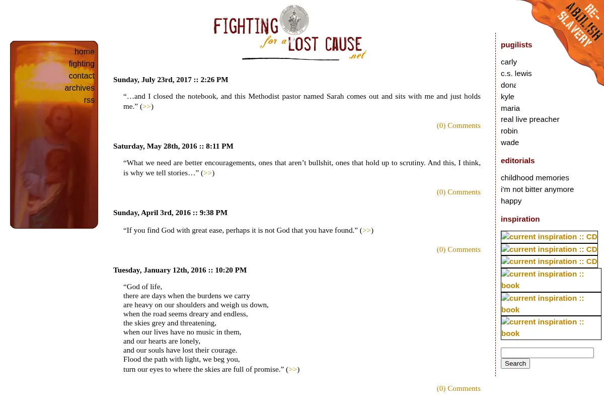 Fighting for a Lost Cause.net