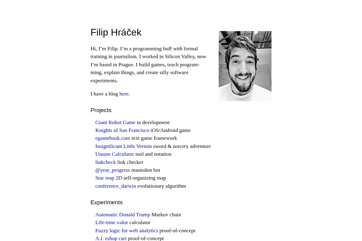 Filip Hráček’s homepage