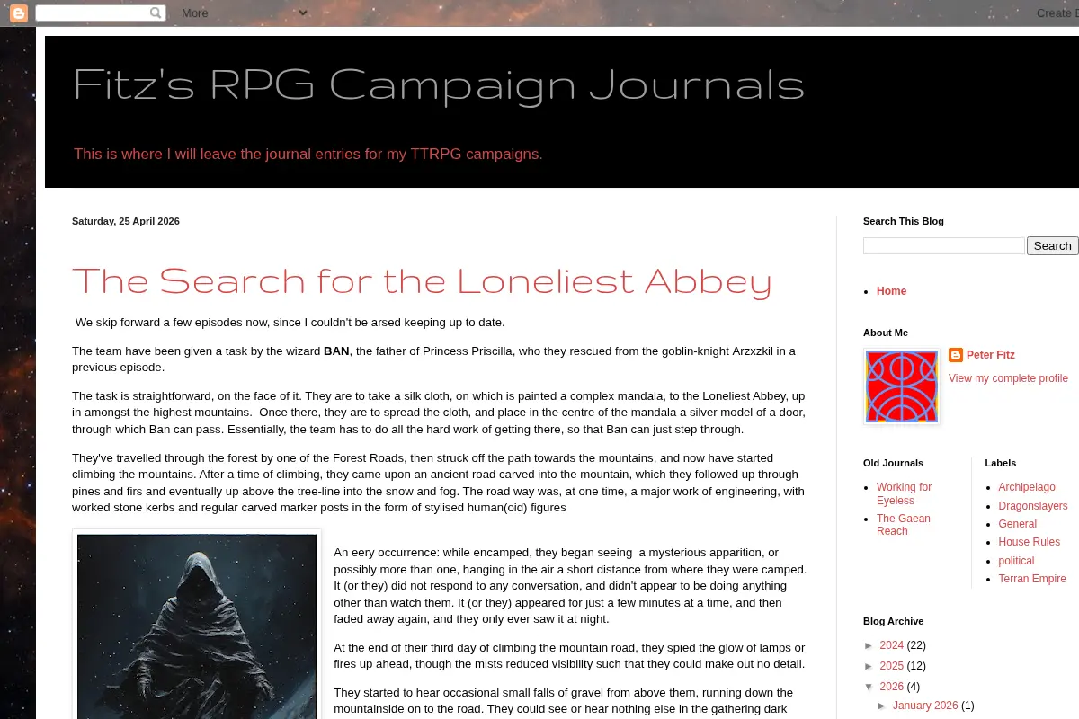 Fitz's RPG Campaign Journals