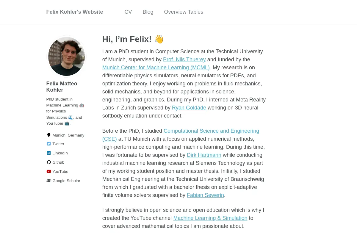 Hi, I’m Felix! 👋 - Felix Köhler’s Website