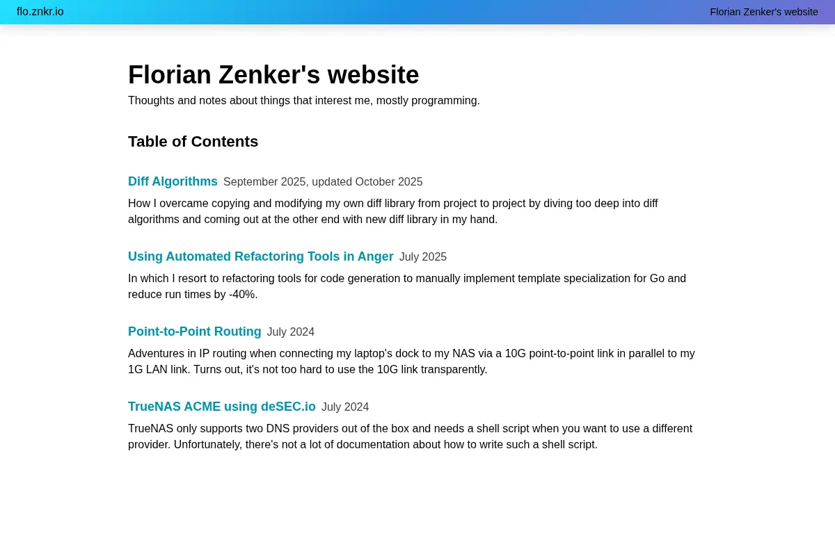 Florian Zenker's website - flo.znkr.io