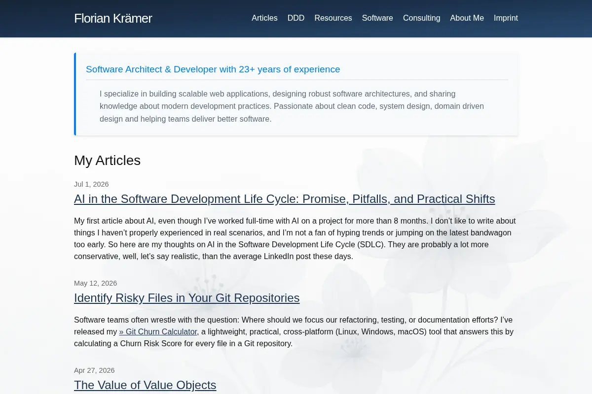 Florian Krämer's Personal Website