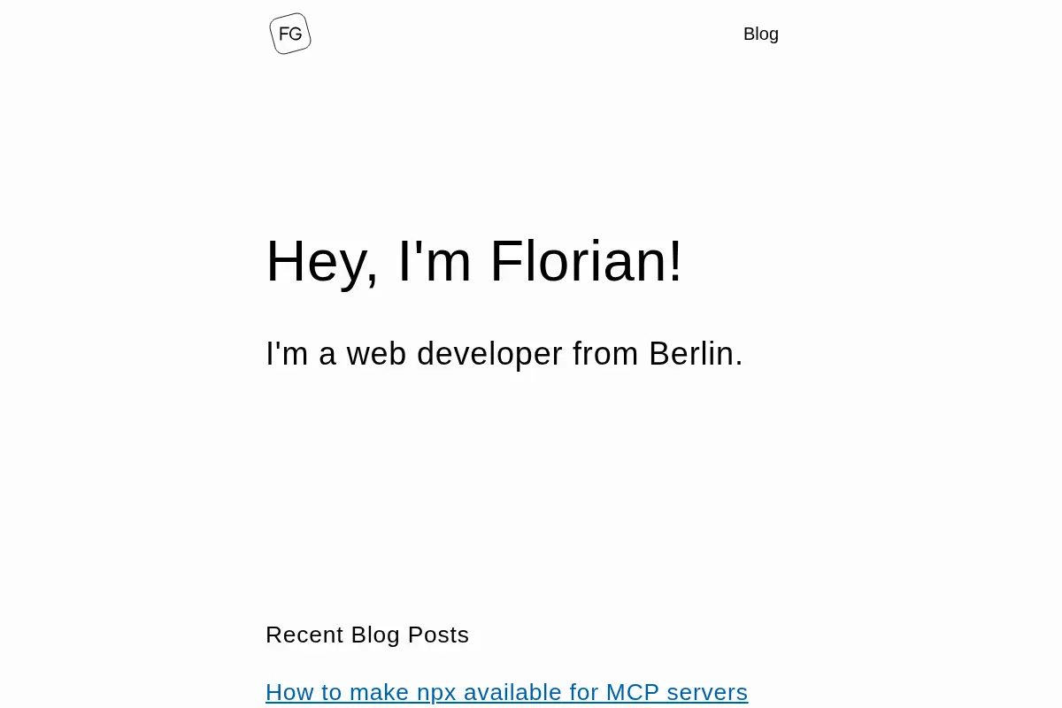 Florian Goße – Web developer from Berlin