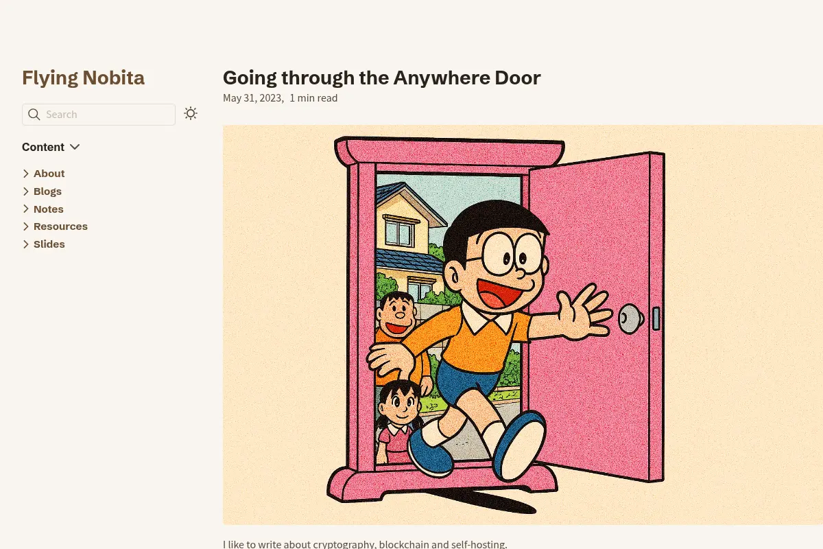 Going through the Anywhere Door