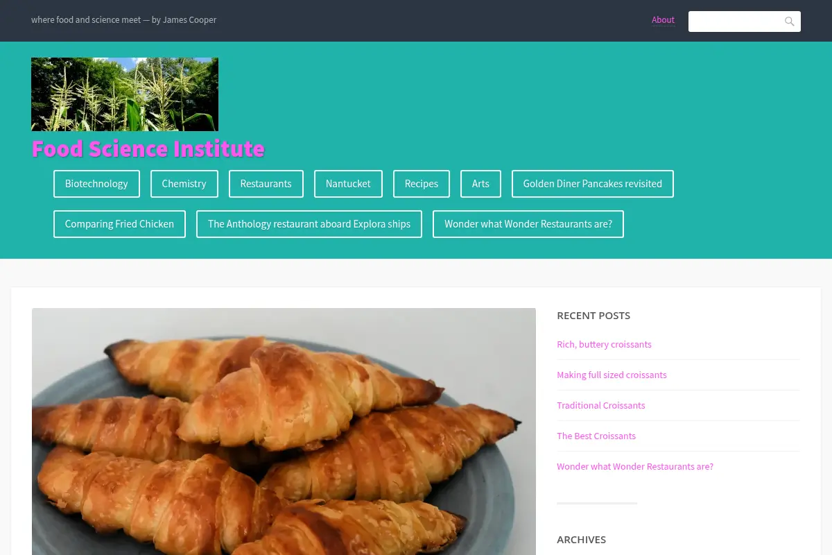 Food Science Institute – where food and science meet — by James Cooper