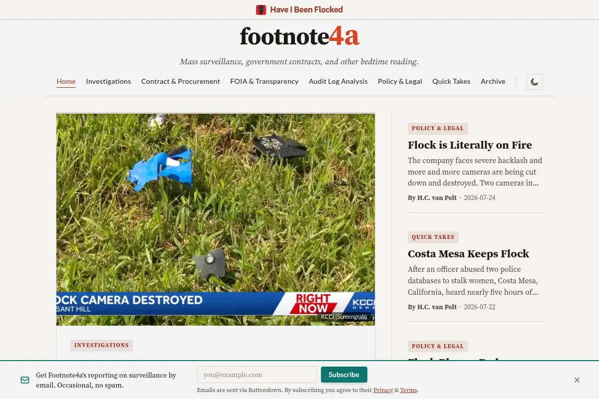 Footnote4a — Reporting on ALPR Surveillance