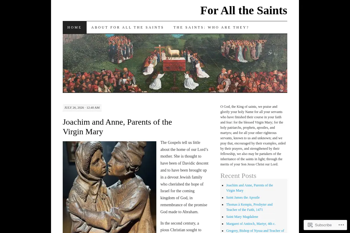 For All the Saints