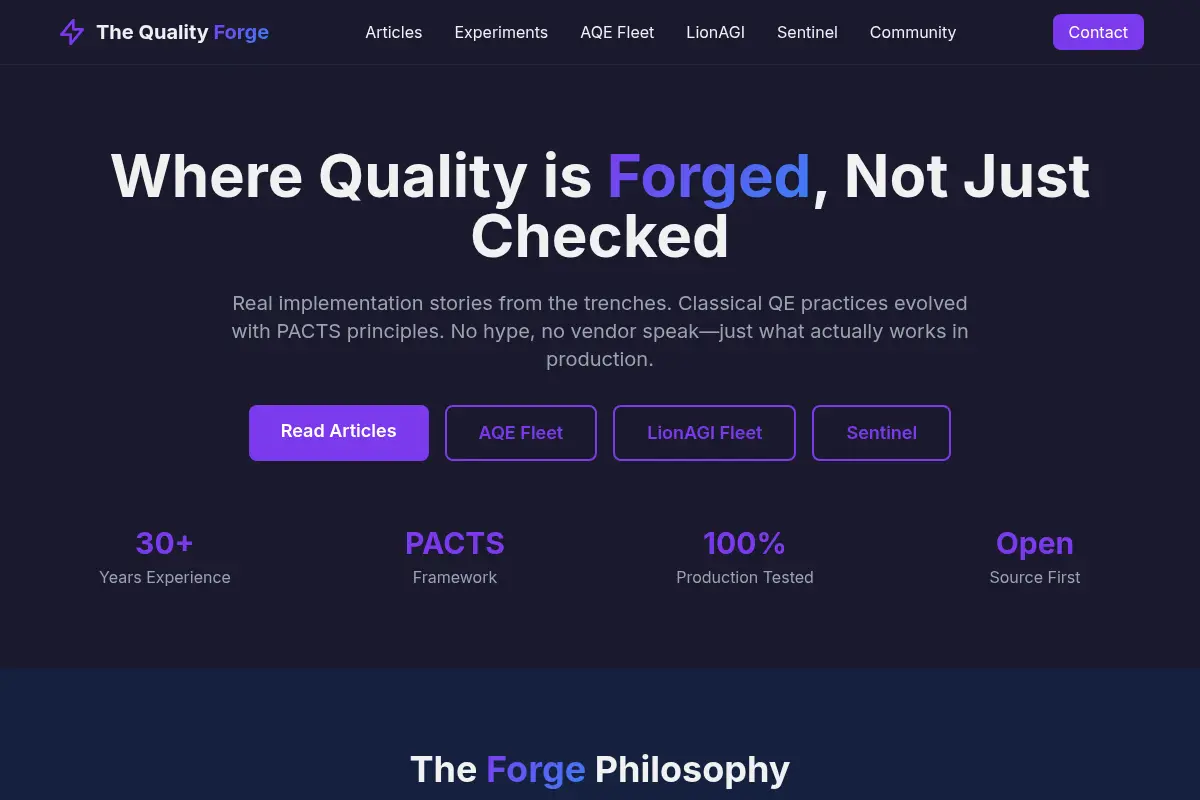 The Quality Forge