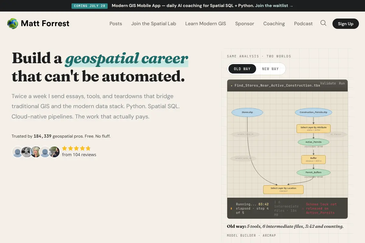 Matt Forrest: Modern GIS Training & Career Resources