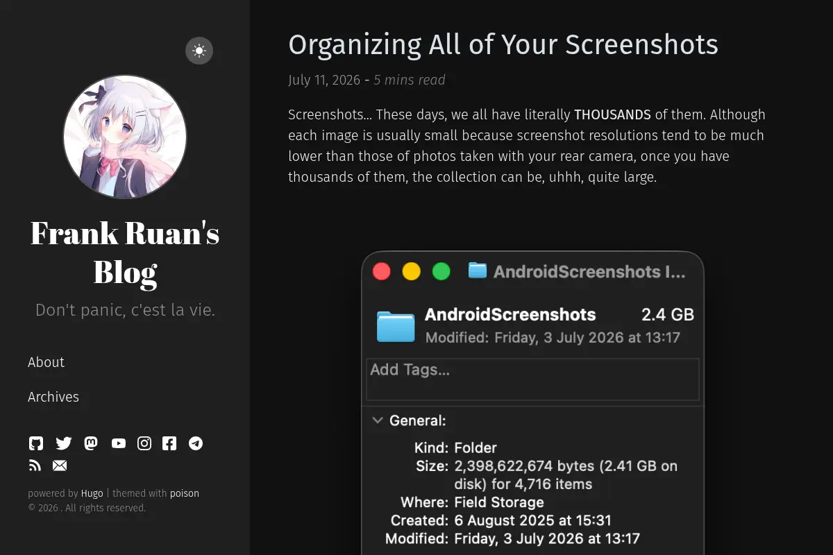 Frank Ruan's Blog