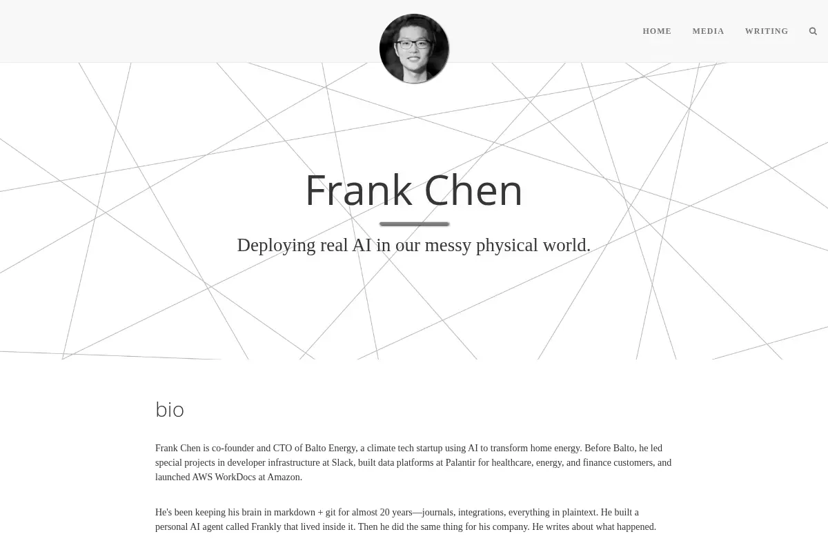 Frank Chen - Deploying real AI in our messy physical world.