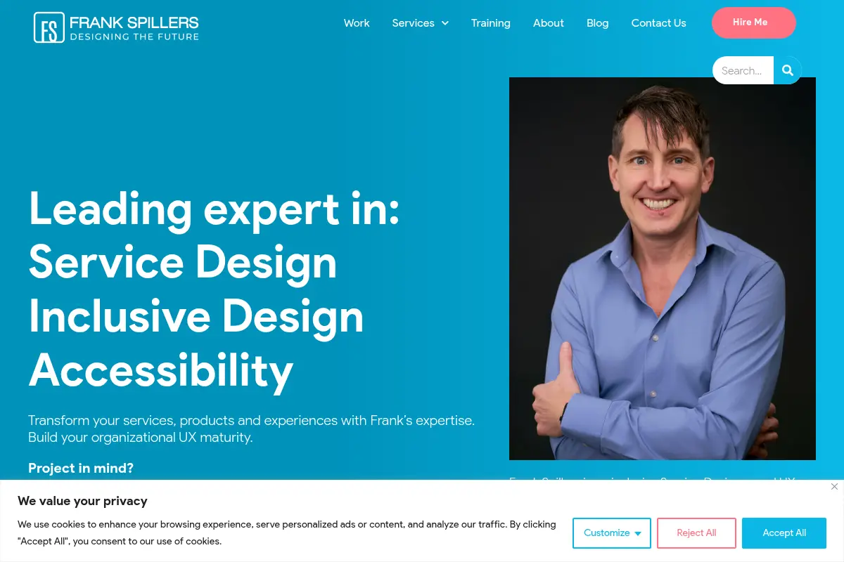 UX and Service Design consulting - Frank Spillers