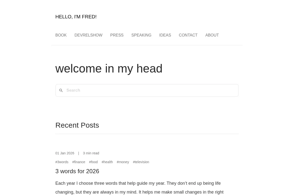 Hello, I'm Fred!