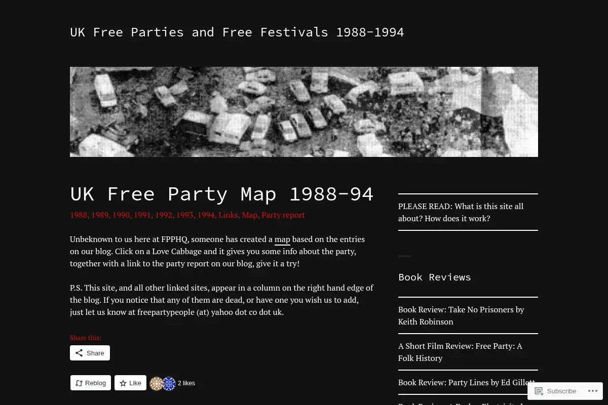 UK Free Parties and Free Festivals 1988-1994