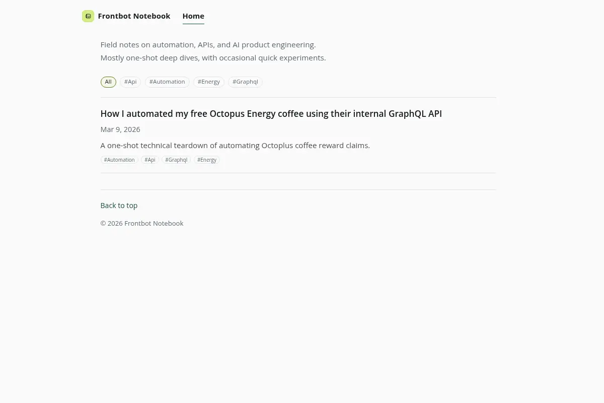 Frontbot Notebook