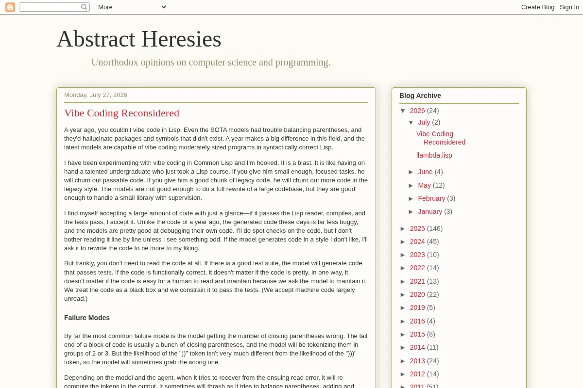 Abstract Heresies