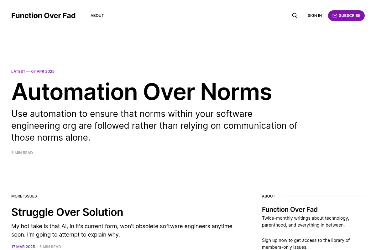 Function Over Fad