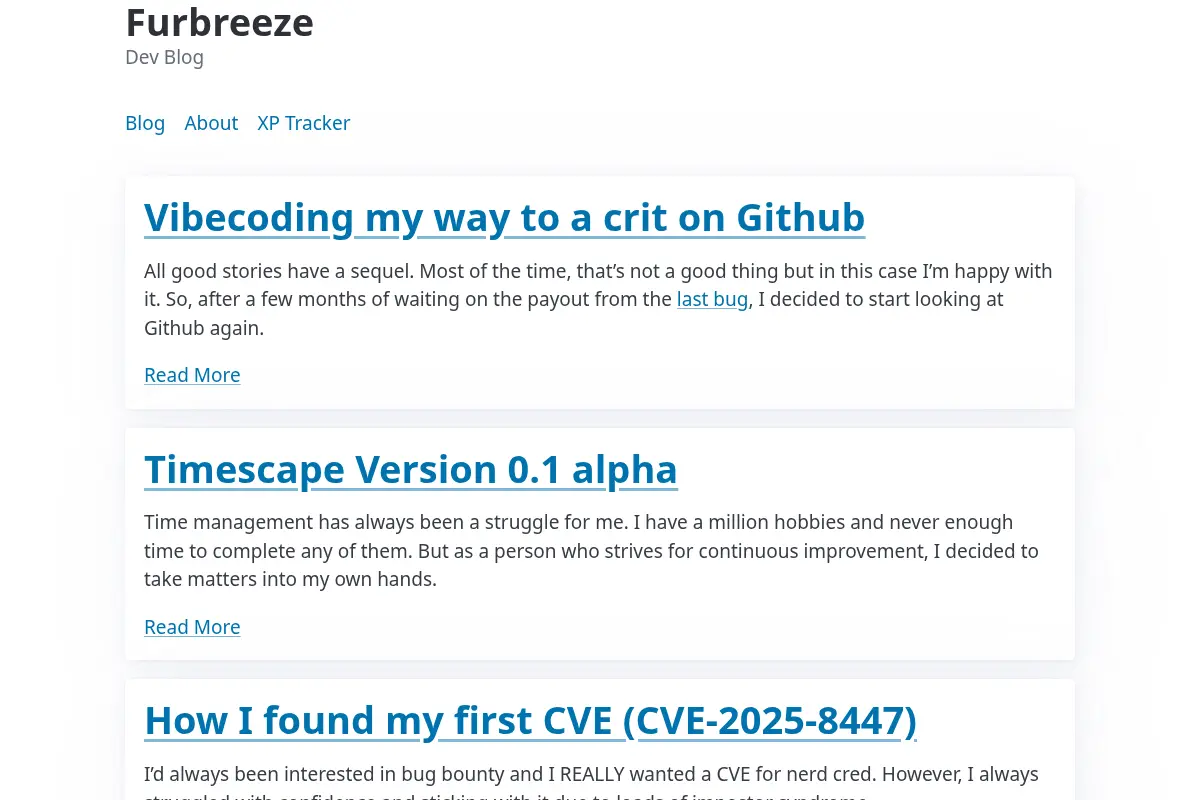 Furbreeze – Dev Blog