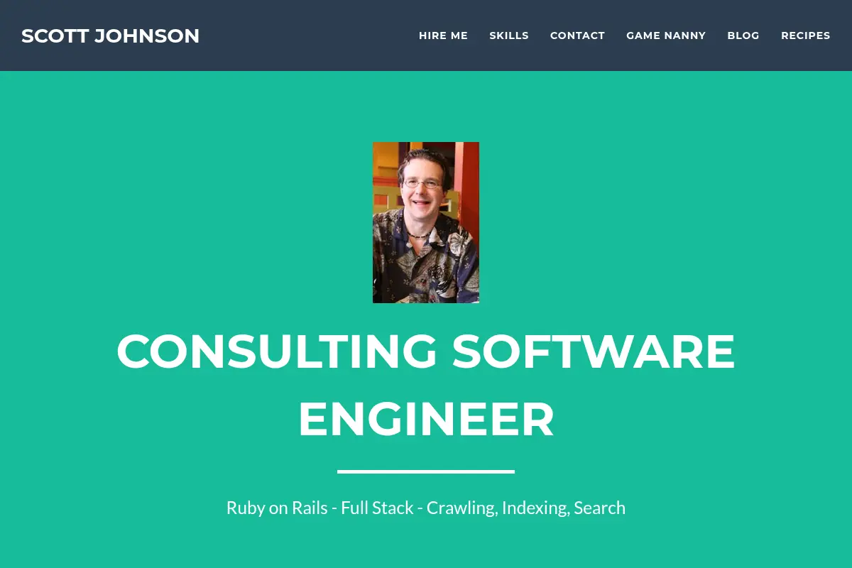 Scott Johnson :: Father / Activist / Engineer / Writer / Cook