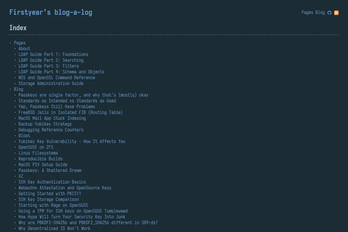 Firstyear's blog-a-log