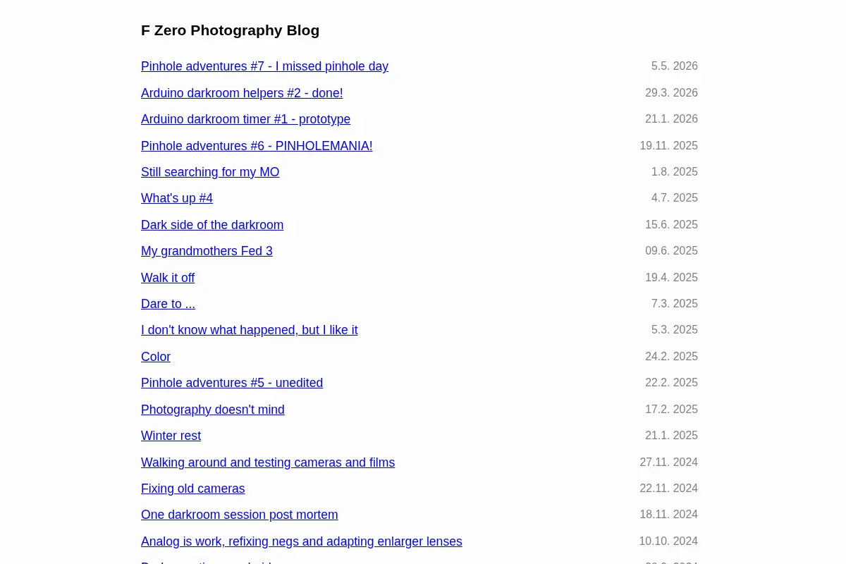 F Zero Photography Blog