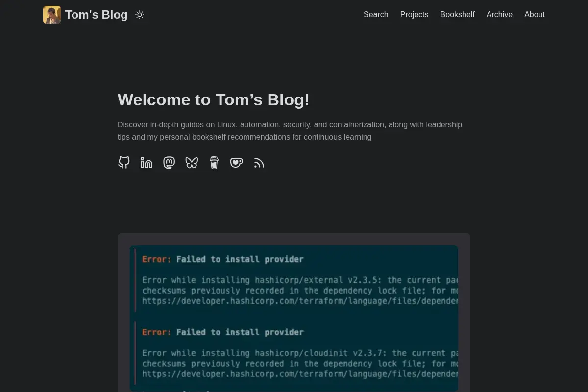 Tom's Blog