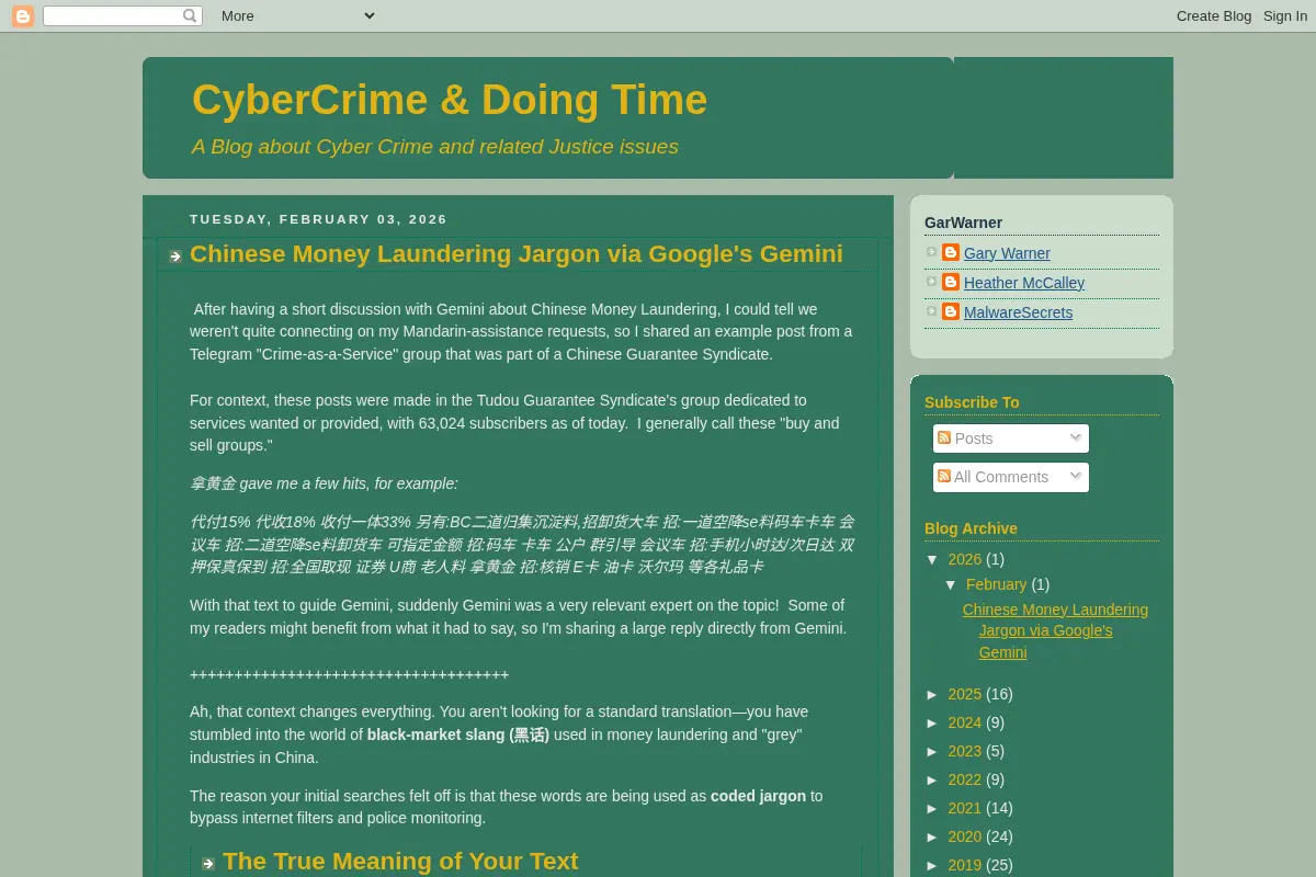 CyberCrime & Doing Time