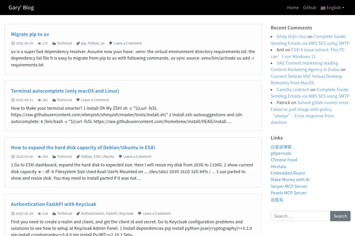 Gary' Blog - Gary's Technical Blog