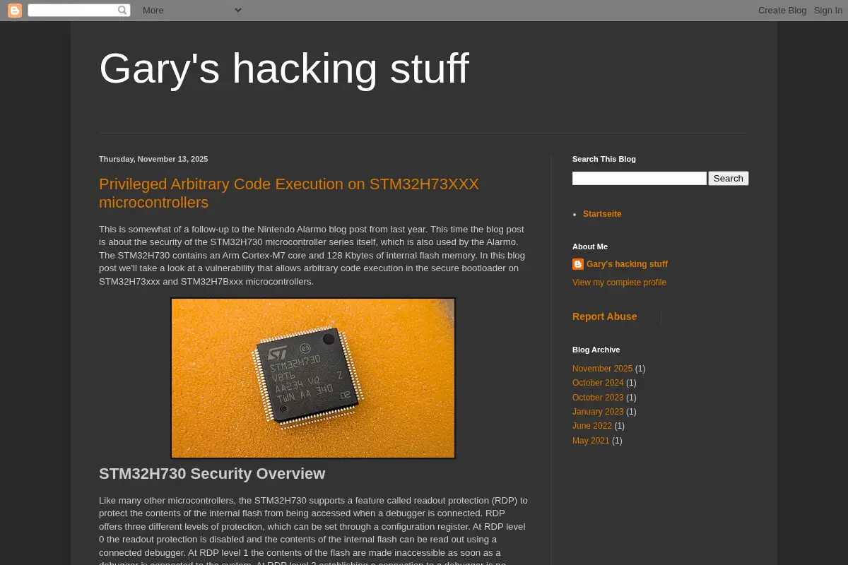 Gary's hacking stuff