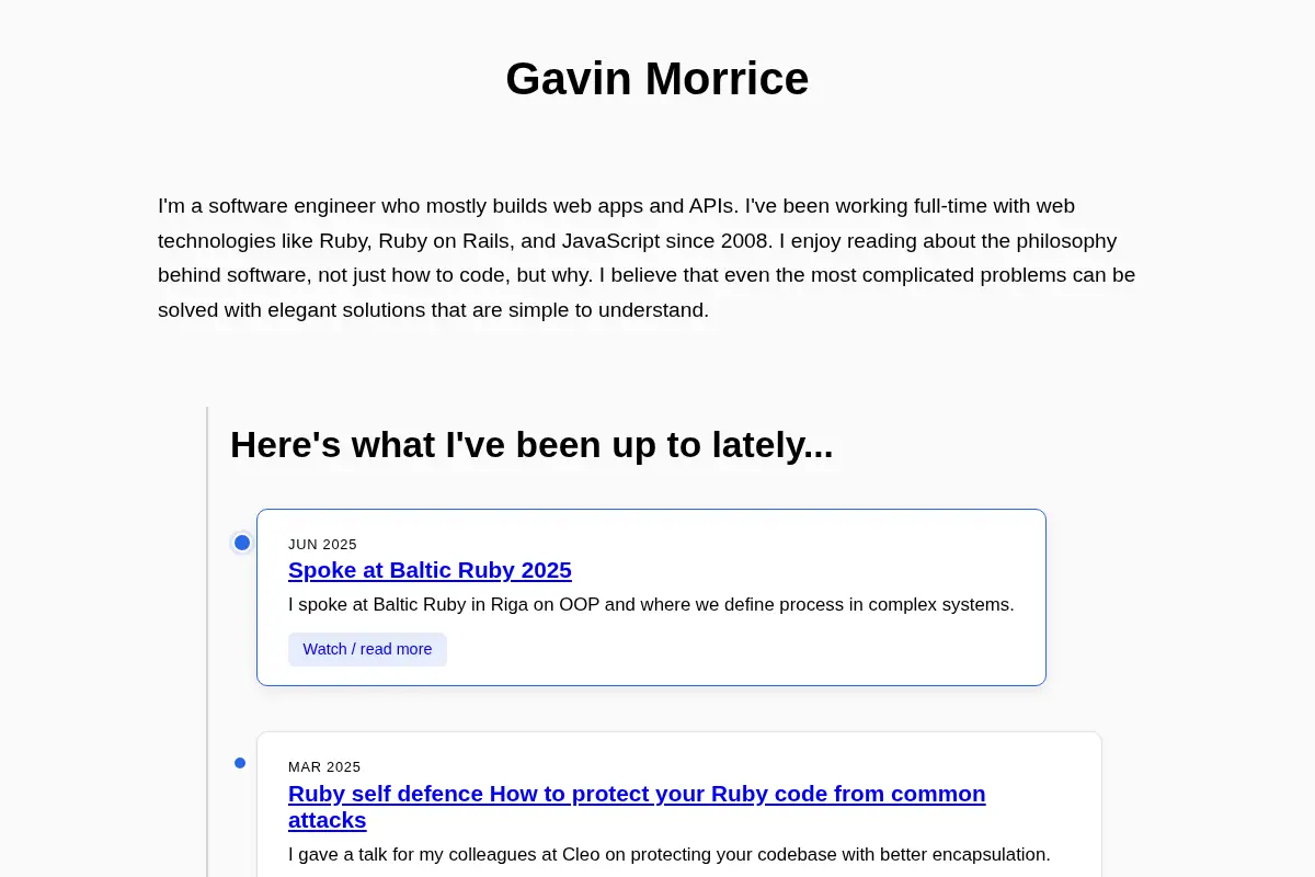 Gavin Morrice - Software Engineer