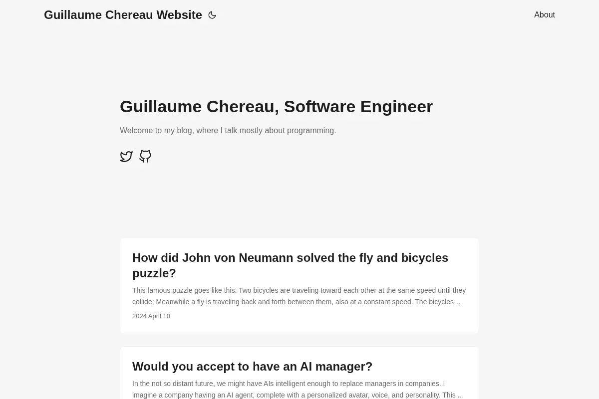 Guillaume Chereau Website