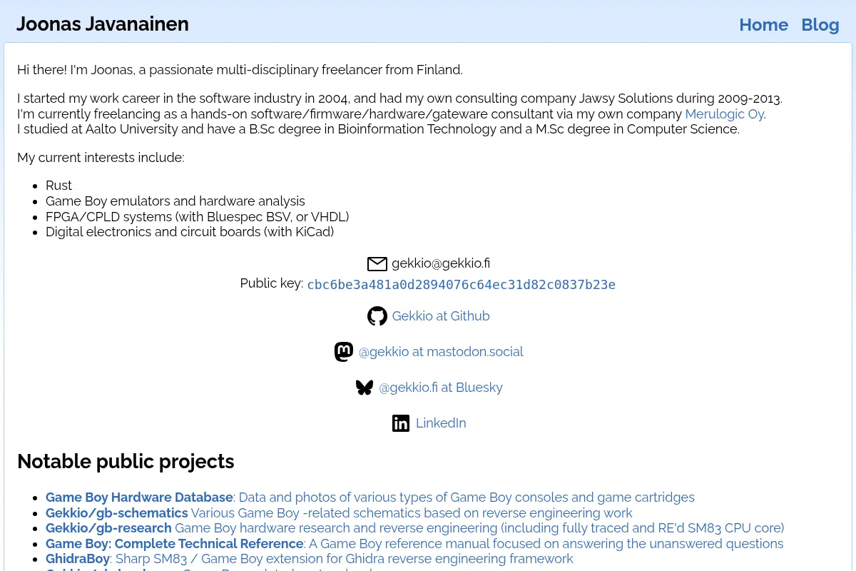 Gekkio - Personal site and blog