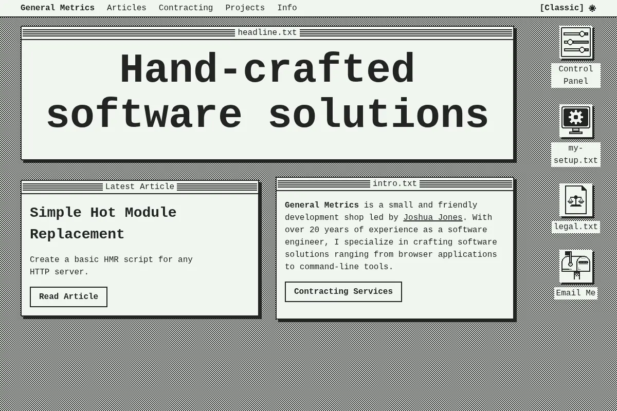 General Metrics ~ Hand-crafted software solutions