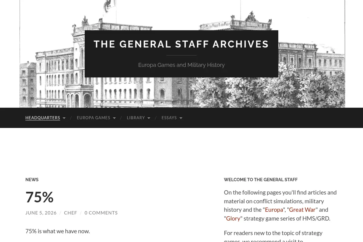 The General Staff Archives – Europa Games and Military History