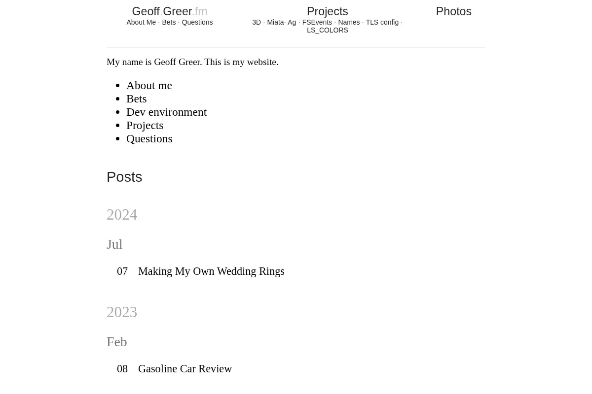 Geoff Greer's site: ~/