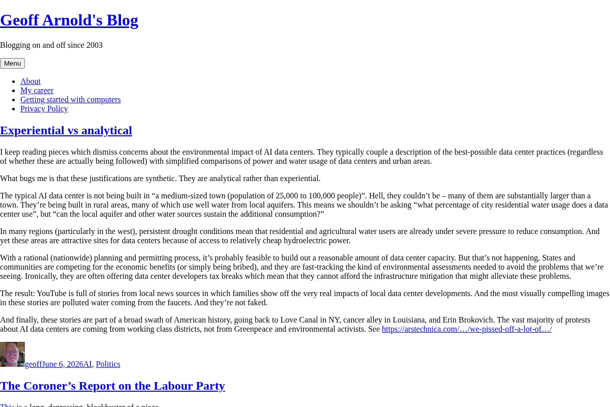 Geoff Arnold's Blog