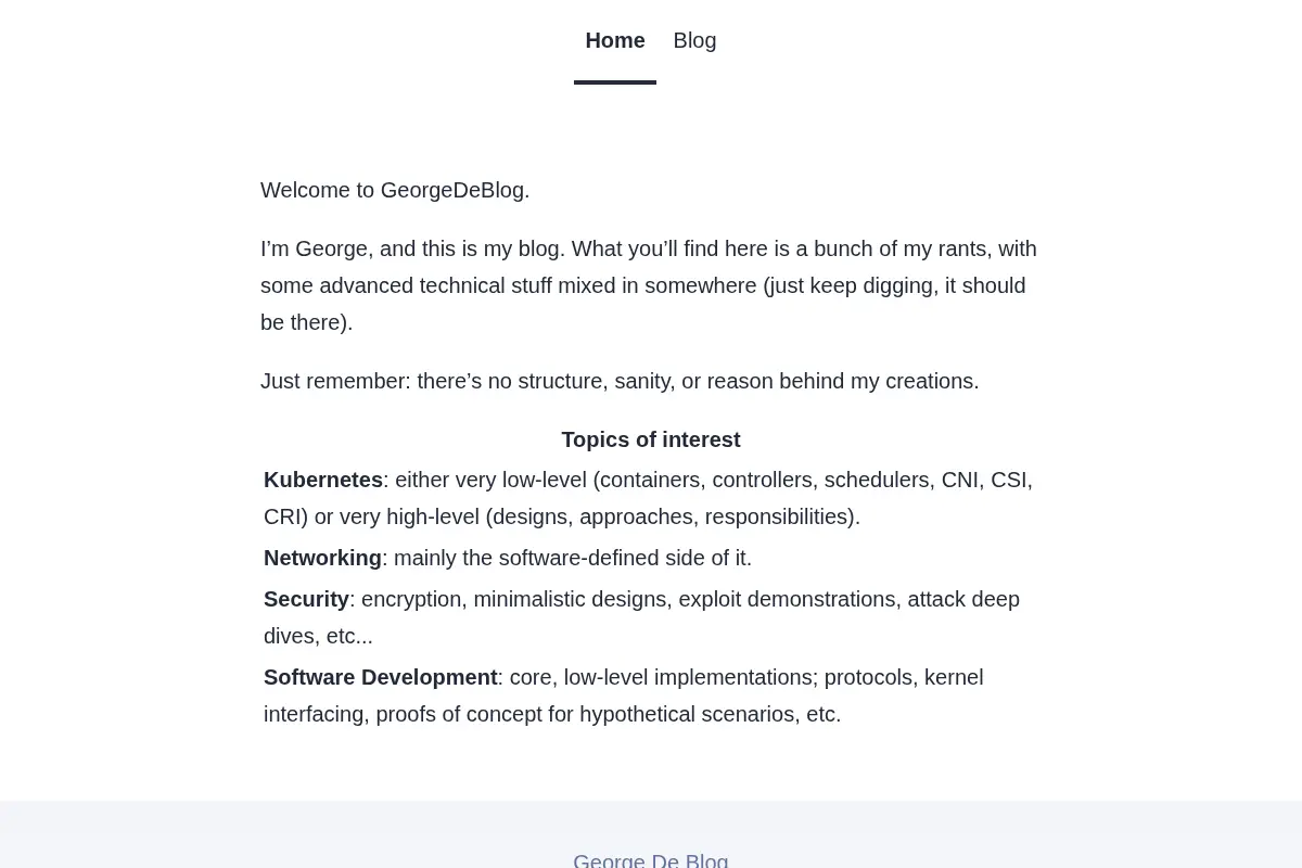 GeorgeDeBlog