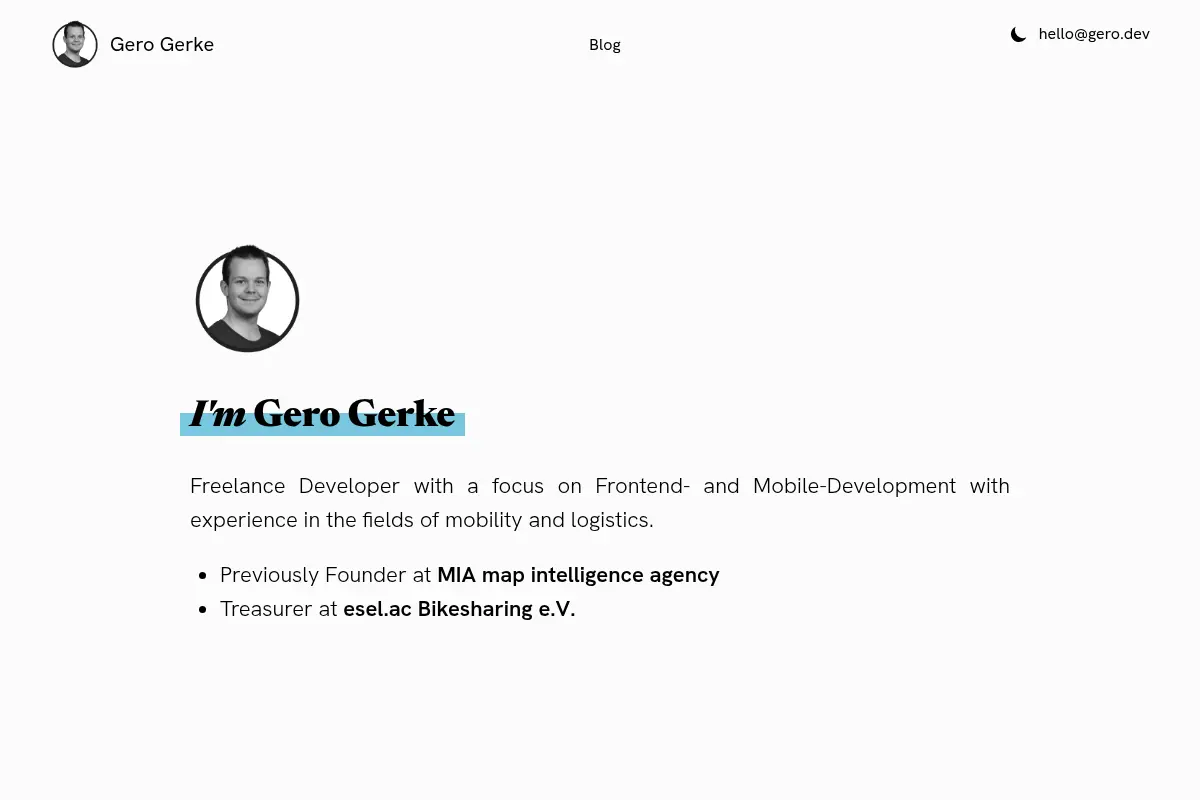 Gero Gerke — Freelancer
