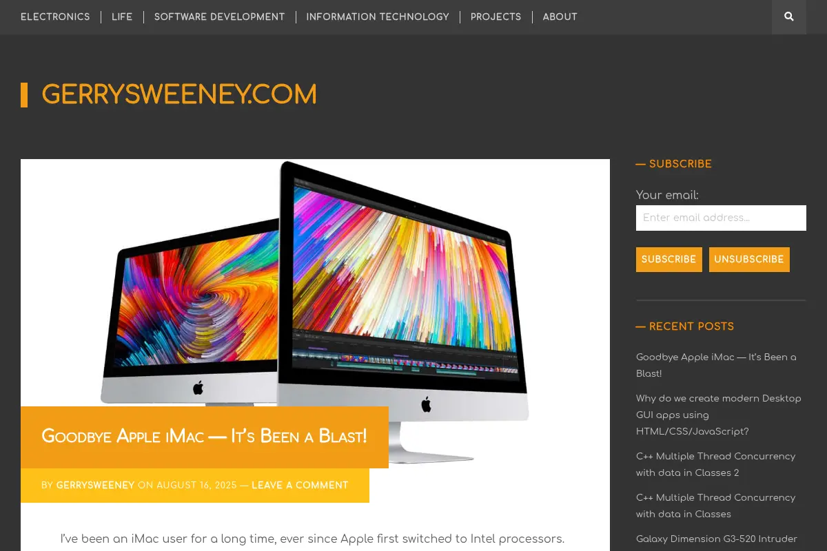 Gerry Sweeney's Electronics & Software Hacking Blog