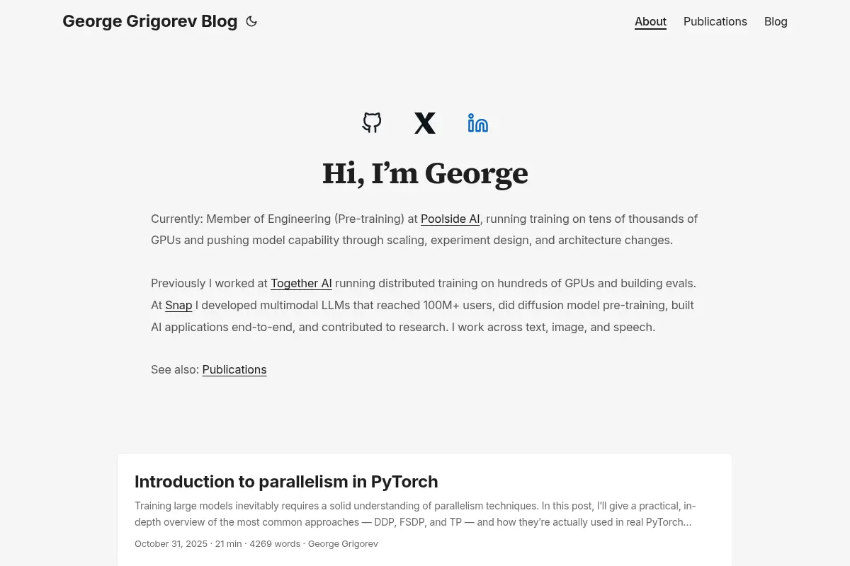 George Grigorev Blog