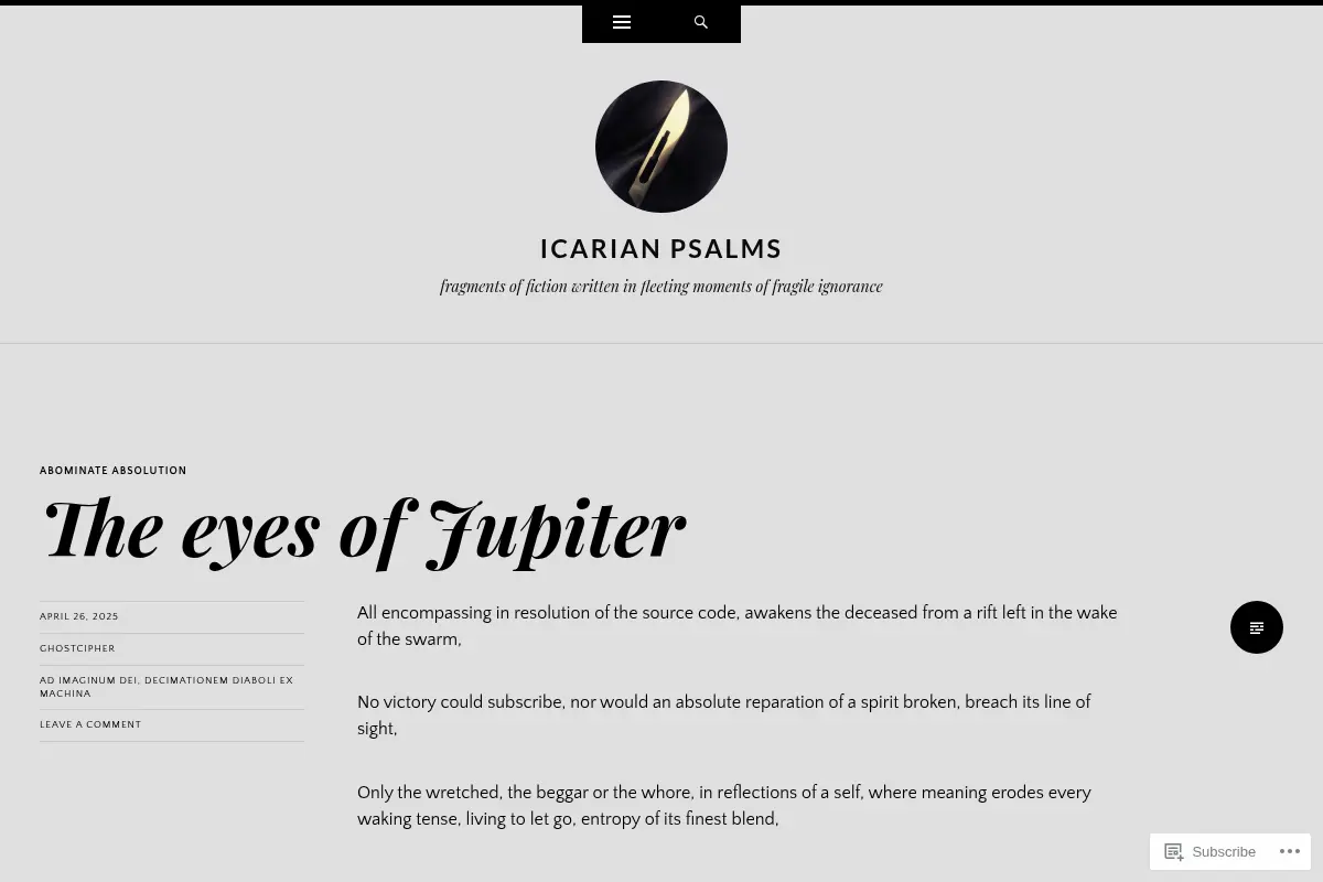 icarian psalms