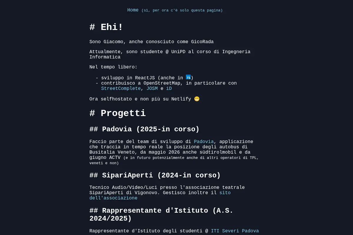 GicoRada homepage