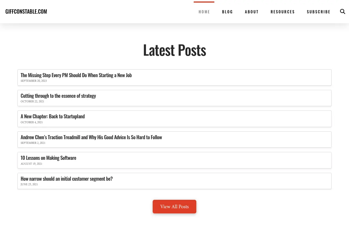 Giff Constable's blog on startups and product