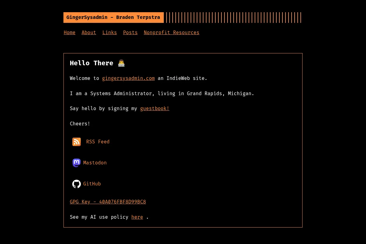 The Ginger Sysadmin Blog