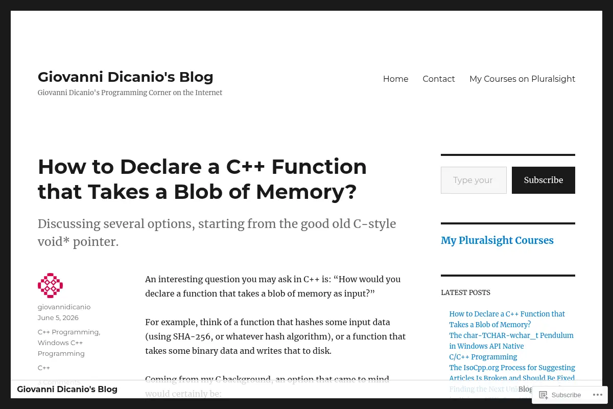 Giovanni Dicanio's Blog