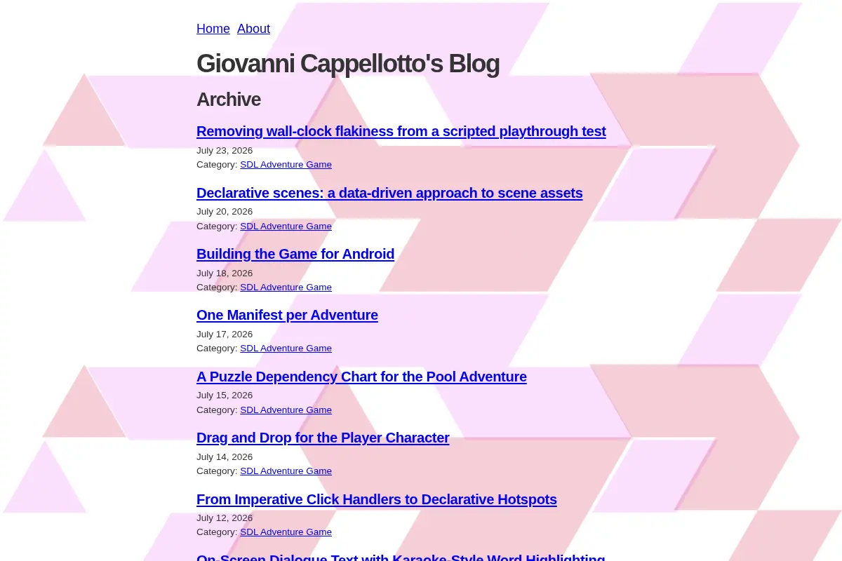 Giovanni Cappellotto's Blog
